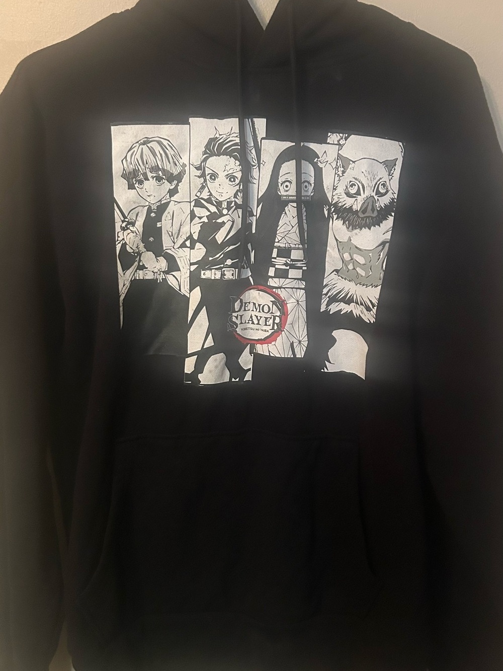 Black Demon Slayer Graphic Hoodie - Men